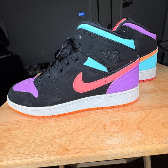 Jordan 1 "Candy" sneakers | multi / colorful | sz 7Y fits women 8.5 | GUC - Picture 4 of 10